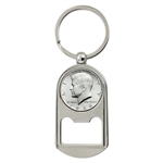 REAL* Silver Half Dollar (0.50) Liberty Eagle S925 Sterling Silver Keychains