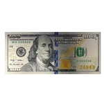 Ben Franklin Silver Foil $100 Novelty Bill
