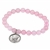 Rose Quartz Bracelet With Mercury Dime Coin