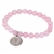 Rose Quartz Bracelet With Irish Threepence Coin