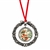 JFK Half Dollar Wreath Ornament With Colorized Vintage Santa Coin