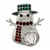 Barber Dime Coin Snowman Brooch