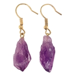 Amethyst Point Nugget Earrings