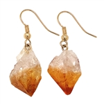 Citrine Point Nugget Earrings