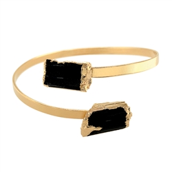 Tourmaline Gold Plated Cuff Bracelet