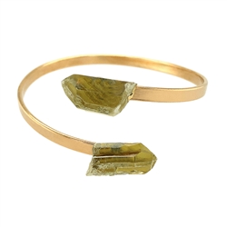 Citrine Gold Plated Cuff Bracelet