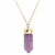 Amethyst Pencil Point Gold Plated Necklace