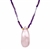 Rose Quartz Pendant and Amethyst Bead Necklace