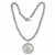 Silver Walking Liberty Half Dollar Coin Grey Pearl Necklace