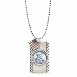 Lincoln Penny Steel Cent Dog Tag Pendant Coin Necklace
