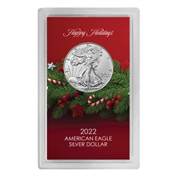 Happy Holidays American Eagle Silver Dollar Coin