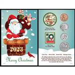 2023 Santa Coin Collectible Greeting Card