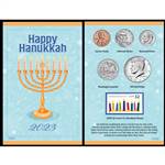 2023 Hanukkah Stamp and Coin Collectible Greeting Card