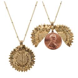 Sunflower 2002 Lincoln Penny Coin Necklace