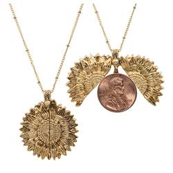 Sunflower 1998 Lincoln Penny Coin Necklace