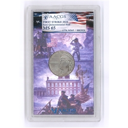1776-2026 Liberty Semiquincentennial Half Dollar Graded MS65 Brilliant Uncirculated First Strike by AACGS