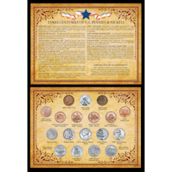 Three Centuries of U.S. Pennies & Nickels