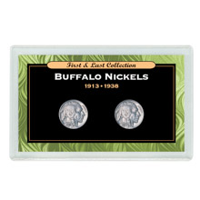 First & Last Buffalo Nickels 1913 & 1938