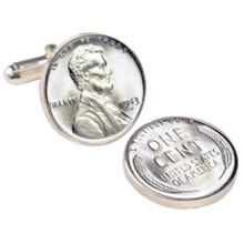 1943 Lincoln Steel Penny Cuff Links