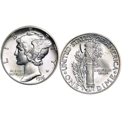 Silver Mercury Dime Cuff Links