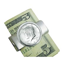 Silvertone JFK Half Dollar Money Clip
