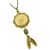 Sacagawea Brass and Turquoise Pendant