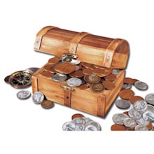 Treasure Chest of 51 Historic Coins