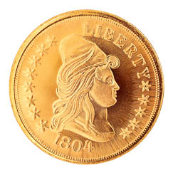 Tribute to America's Most Beautiful Coins - $10 Heraldic Eagle Replica Coin
