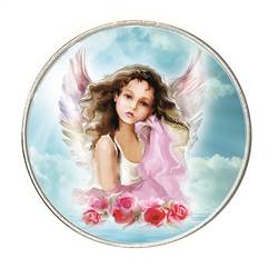 Guardian Angel Colorized JFK Half Dollar Coin Pocket Token