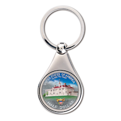 Colorized Washington Commemorative Half Dollar Coin Keychain Coin Jewelry