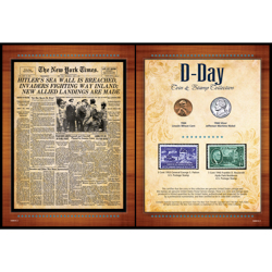 New York Times D Day Coin and Stamp Collection