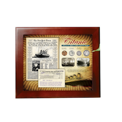 New York Times Titanic Collection in Wood Display Case