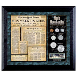 New York Times Man Lands on the Moon Coin & Stamp Collection