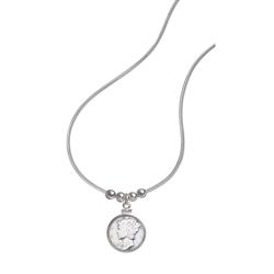 Year To Remember Coin and Sterling Silver Bead Pendant