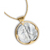 Silver Walking Liberty Half Dollar Goldtone Pendant with Crystal Bail 24" Chain