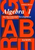 EIGHTH GRADE: Saxon Algebra I Solutions Manual