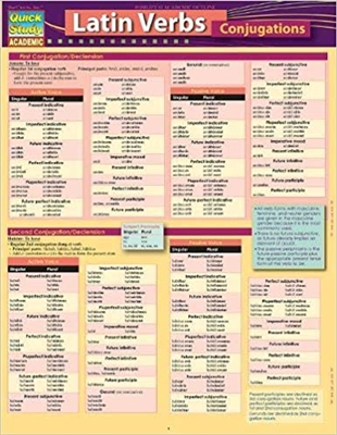 Recommended for Latin I Online Class: Latin Verbs: Conjugations (Quick Study Academic) (English and Latin Edition)(Latin) Cards