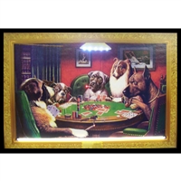 DOGS PLAYING POKER NEON/LED