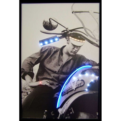 ELVIS ON MOTORCYCLE NEON/LED