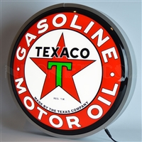 15 INCH BACKLIT LED LIGHTED SIGN TEXACO MOTOR OIL