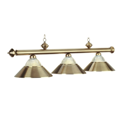 Antique Brass Three-Light Billiard Pendant Light