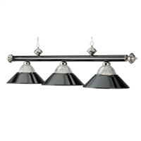 Black Chrome Three-Light Billiard Pendant Light