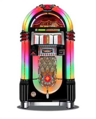 Rock-Ola Authentic Bubbler Vinyl 45 Jukebox - Gloss Black