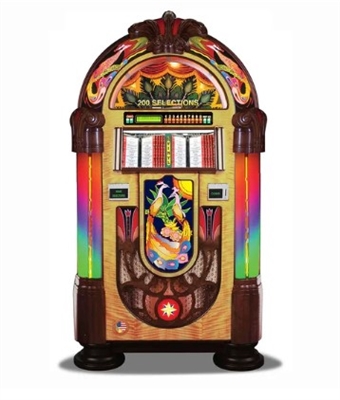 Rock-Ola Authentic Peacock Bubbler Vinyl 45 Jukebox