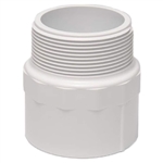 Dura Schedule 40 PVC Male Adapter 1" Slip x 1" Thread White