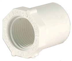 Schedule 40 PVC Reducer Bushing 3/4" Spg x 1/2" FPT