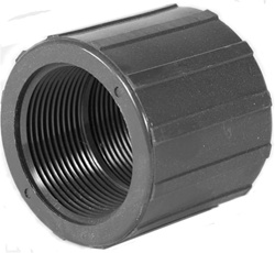 PVC Coupling 2" FPT x 2" FPT Grey