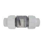 Check Valve 1" Clear w/ slip unions