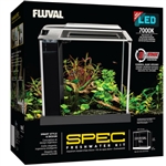 Fluval Spec Black Freshwater Aquarium Kit, 2.6 Gal