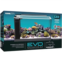 Fluval Sea Evo Black Aquarium Kit, 5 Gallons